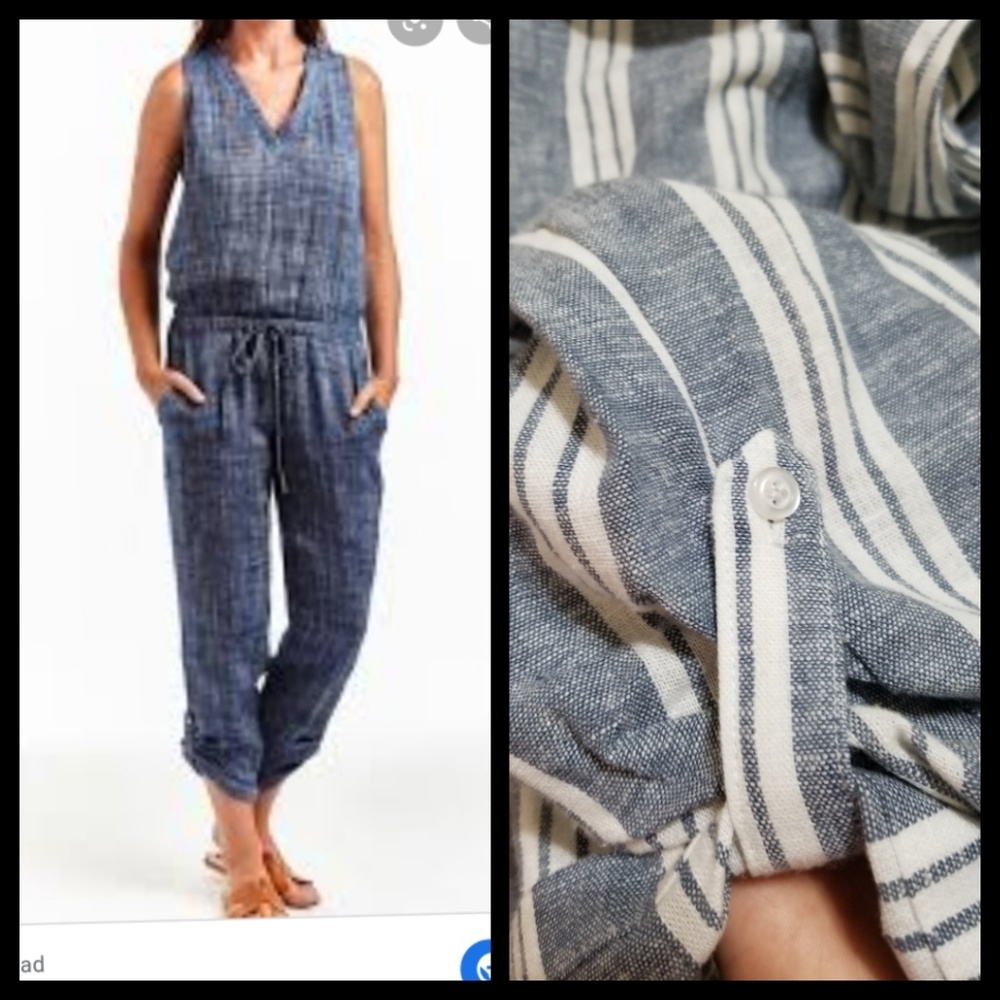Anthropologie Drew linen jumpsuits